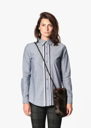 Chambray Boyfriend Shirt in Blue Chambray Boyfriend Shirt in Blue