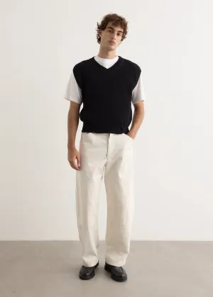 Flat Yarn Rib Knit Vest