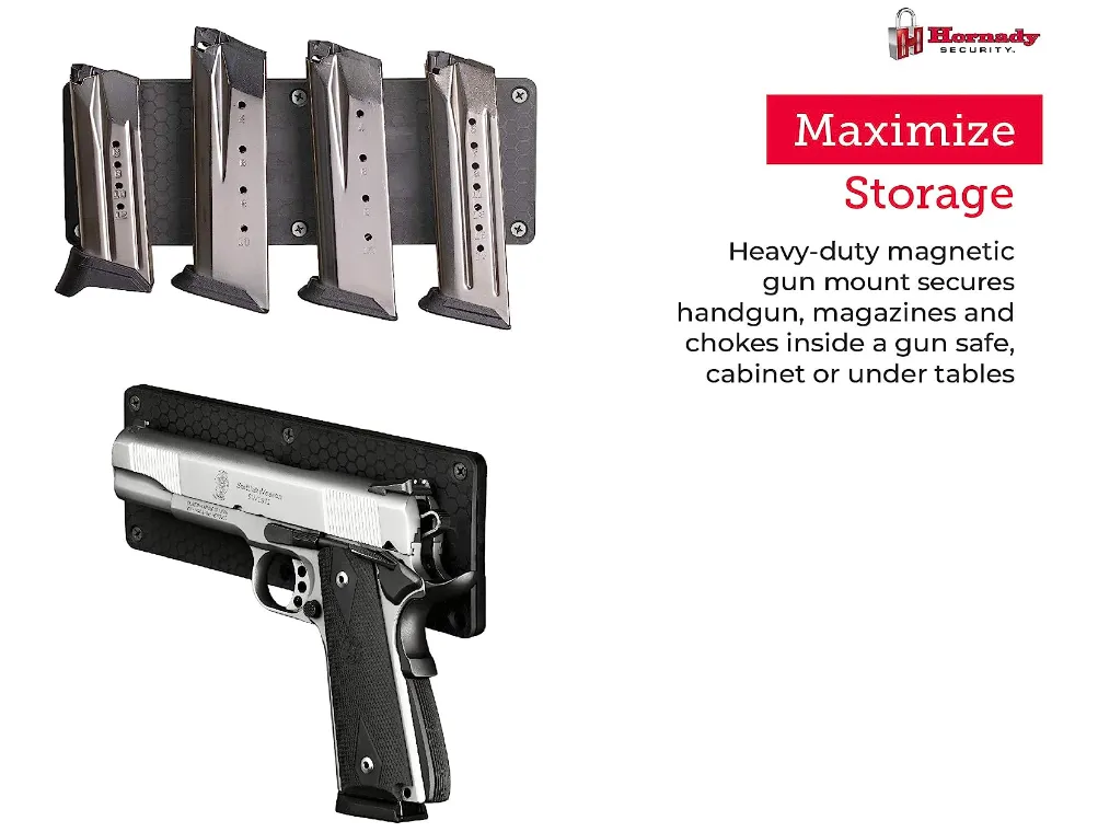 Hornady Magnetic Accessory Mount, Powerful Coated Earth Magnets Holds Ammo Tools