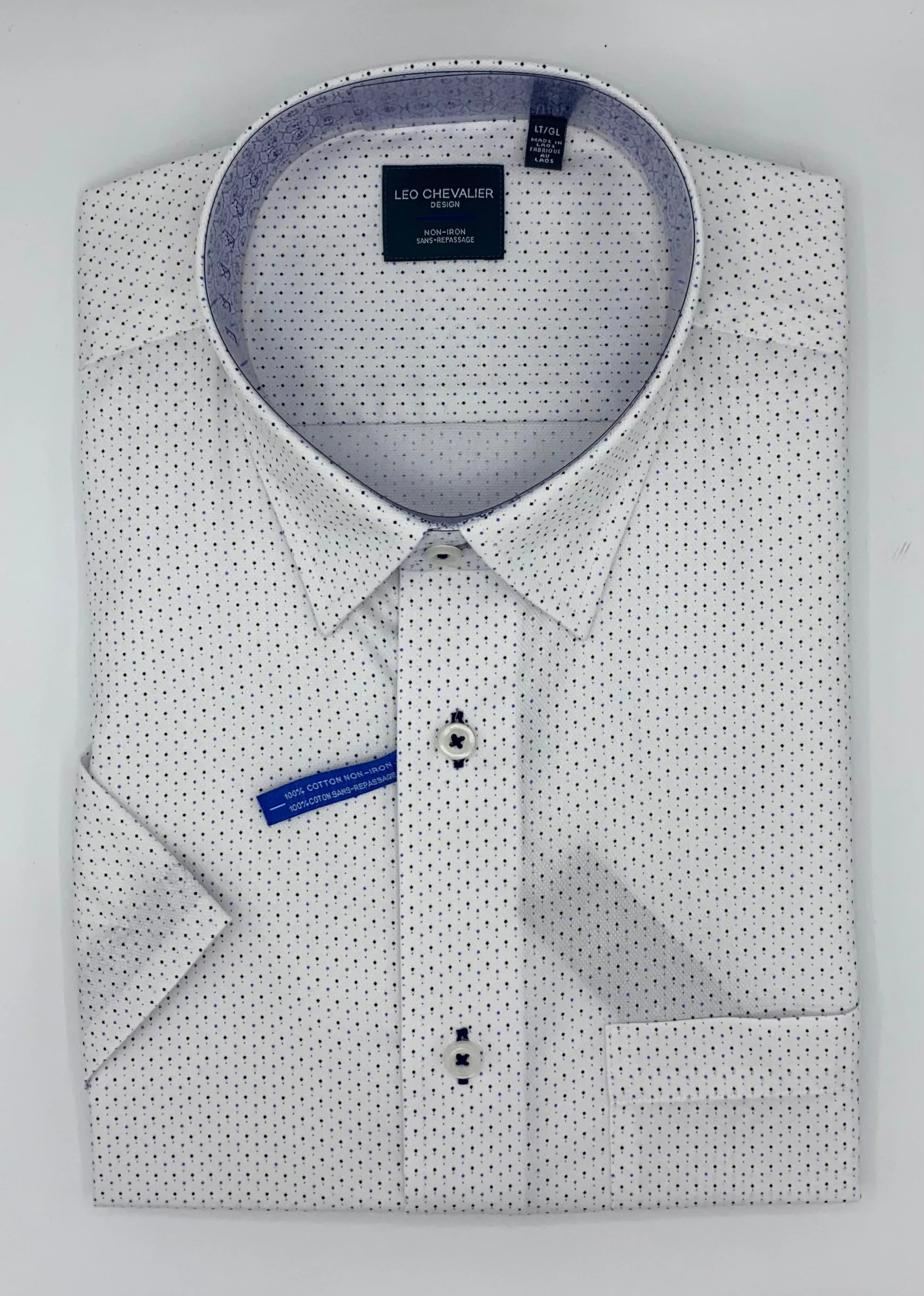 Leo Chevalier Short Sleeve Sport Shirt Tall Sizes - 620360/QT 1300