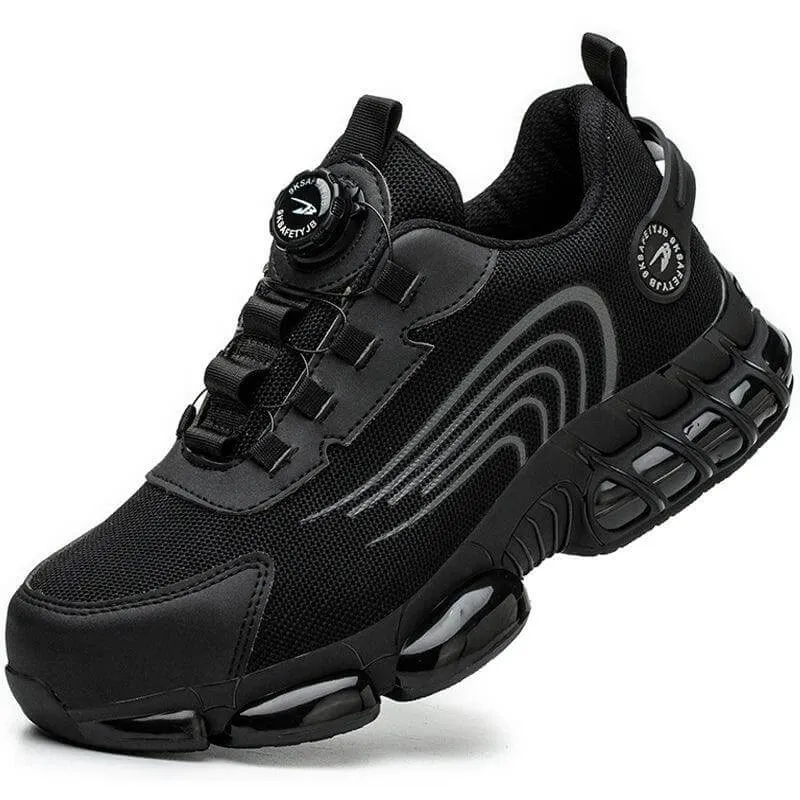 Men's Steel Toe Cap Work Safety Shoes with Rotating Buckle