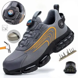 Men's Steel Toe Cap Work Safety Shoes with Rotating Buckle
