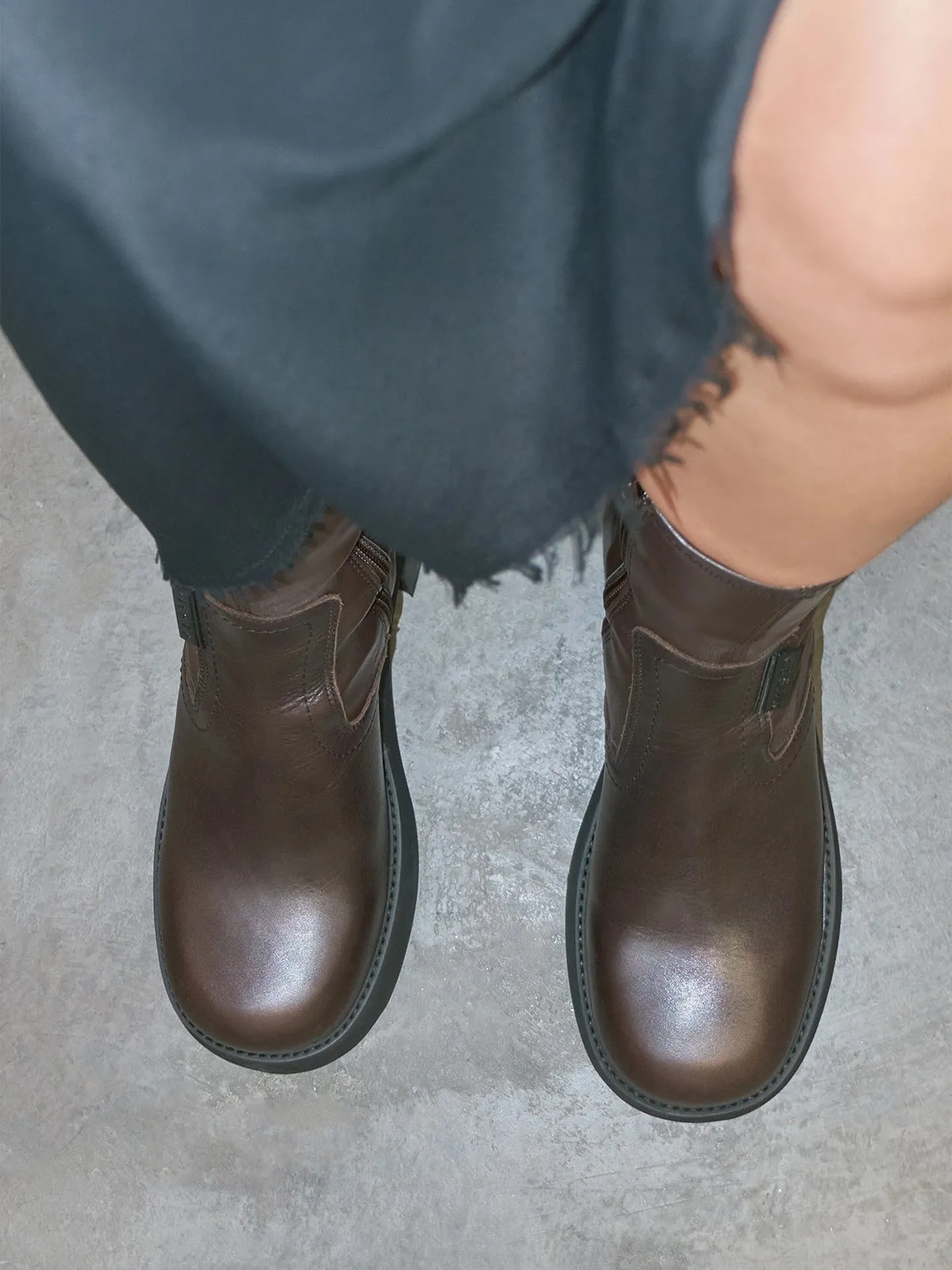 MIISTA x E8 Oliana Brown Ankle Boots