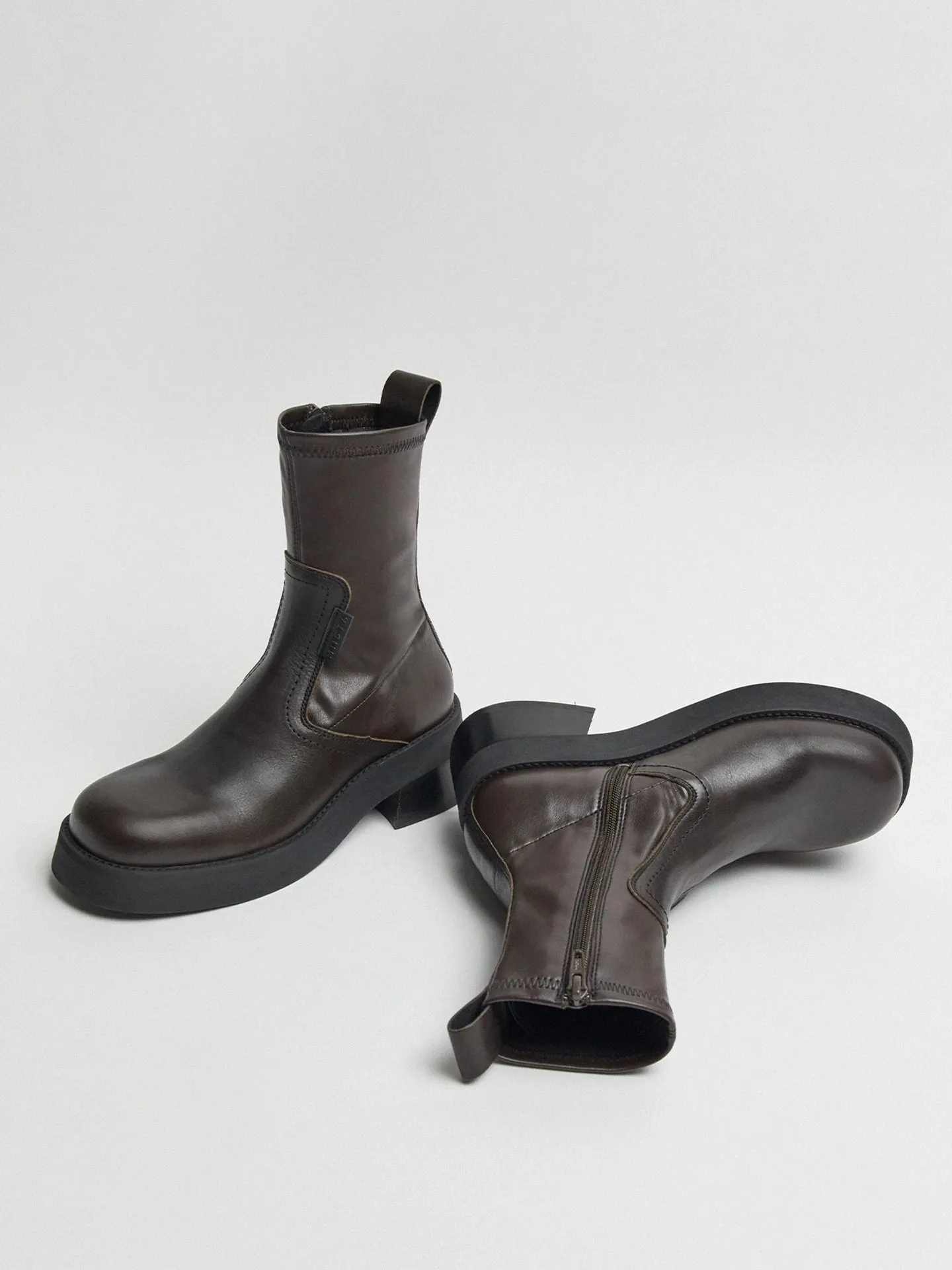 MIISTA x E8 Oliana Brown Ankle Boots