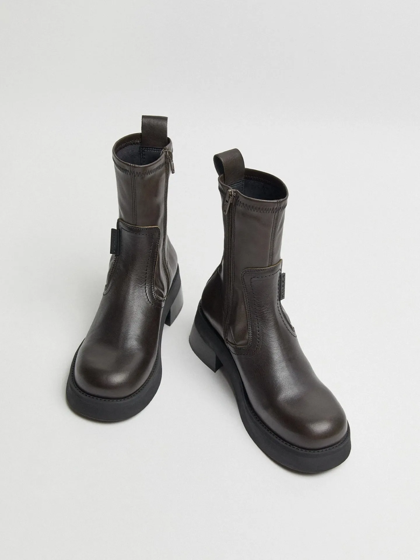 MIISTA x E8 Oliana Brown Ankle Boots