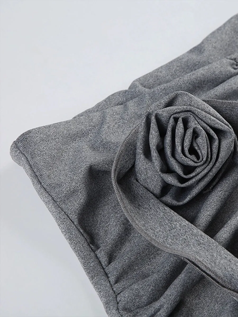 Rose Accessories Low Waist Long Skirt