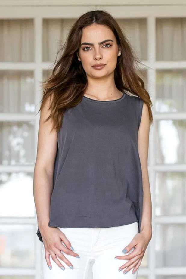 Rut & Circle - Ronja Chain Top Grey Melagne