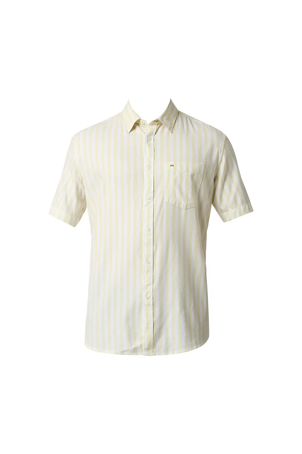 Slim Fit Twill Stripe Halfsleeves Shirt
