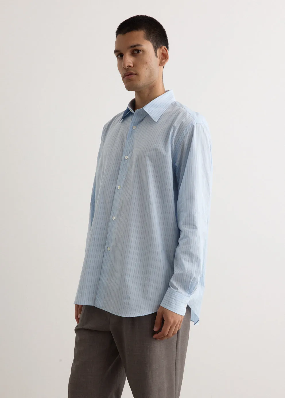 Suvin High Count Cloth Stripe Shirt