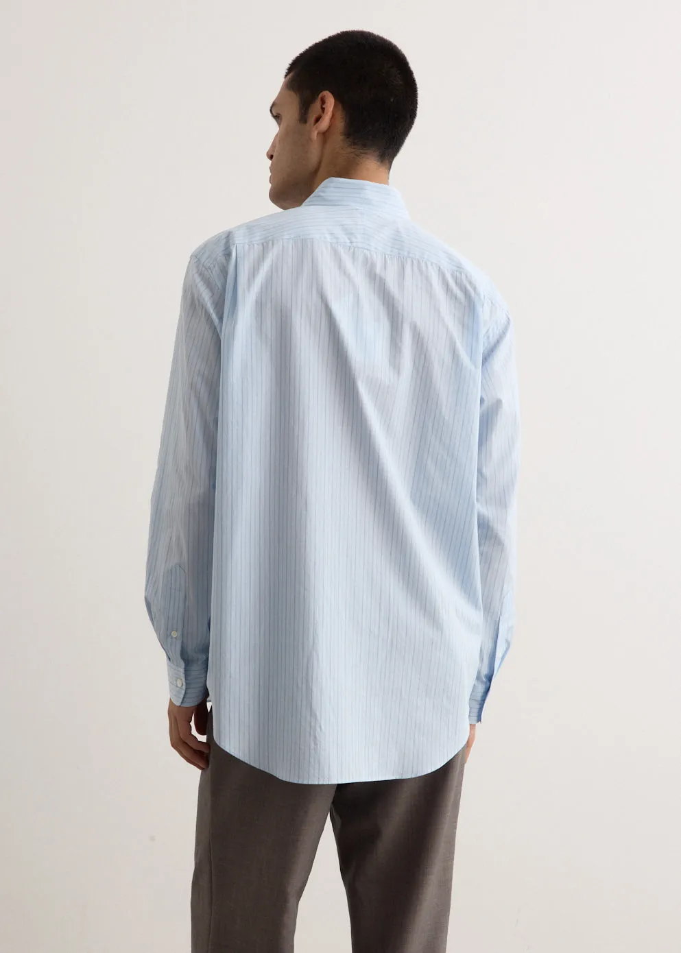 Suvin High Count Cloth Stripe Shirt