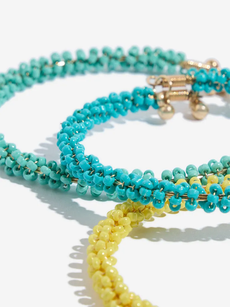 Westside Accessories Multicolour Beaded Cuff Bracelet